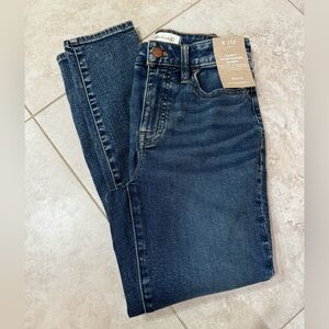 Madewell Jeans Women's 25P Blue Curvy Roadtripper Skinny Ankle Stretch Petite